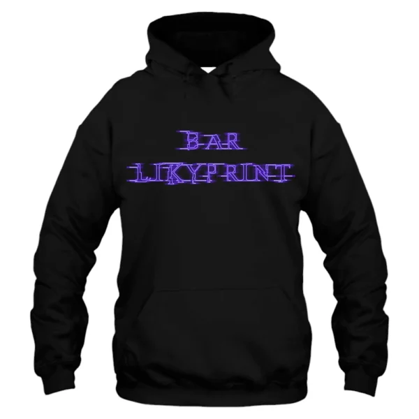 Bar Likyprint Hoodie - Black