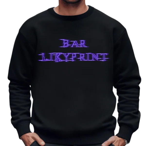 Bar Likyprint Sweatshirt - Black