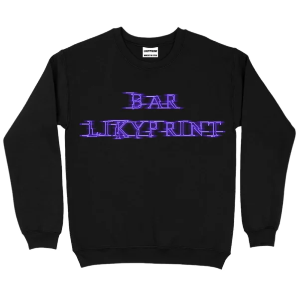 Bar Likyprint Sweatshirt - Black