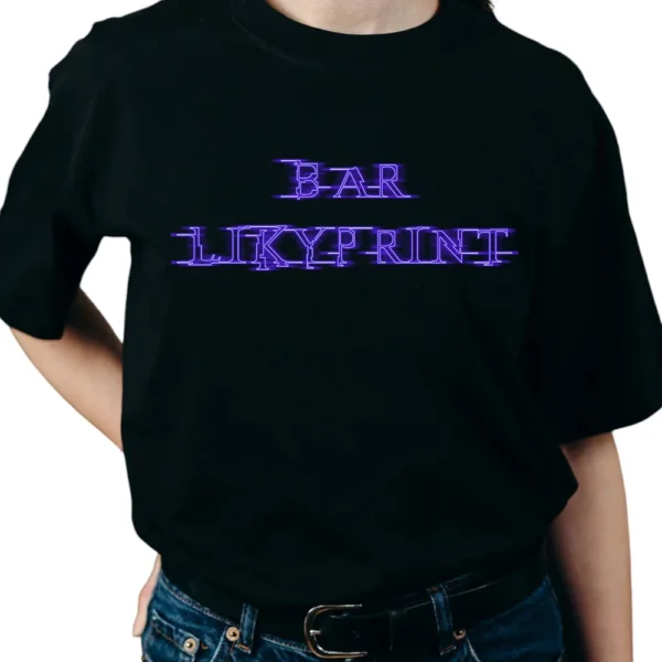 Bar Likyprint TShirt - Black