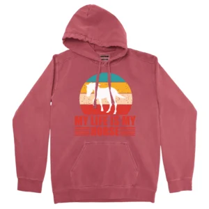 My Life Is My Horse Unisex Comfort Colors Hooded Sweatshirt
